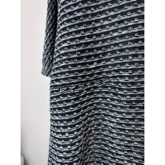 Eileen Fisher women's XL black white open front organic linen cardigan sweater - Picture 8 of 11